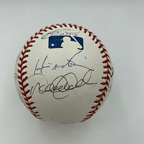 Дерек Джитър Алекс Родригес Дон Маттингли 2006 Екип на Янкис Подписа бейзболен JSA - Бейзболни топки с автографи