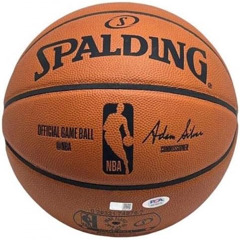 Джери Уест е подписал Официален баскетболен лого / Шампиони на НБА/ MVP на финала/HOF PSA - Баскетболни топки с автографи