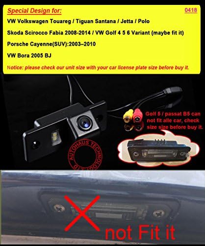 Автомобилна Резервно Помещение Navinio, Водоустойчива Камера за Задно виждане с Номер знак За VW Touareg Golf