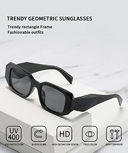 BOJOD Модерни Правоъгълни Слънчеви Очила За Жени И Мъже В Ретро Стил от 90-те години, с Овална форма Слънчеви Очила y2k