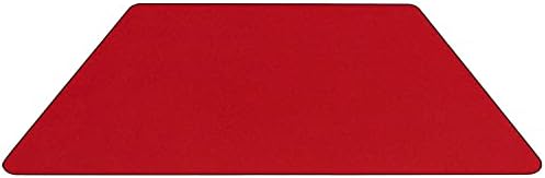 Маса за практикуване на Flash Furniture Wren 22,5 W x 45L Трапецовидна форма от Червено Ламинат HP с Регулируеми
