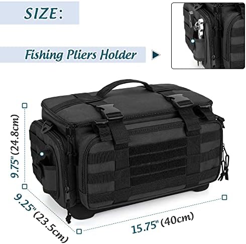Водоустойчива чанта за принадлежности DSLEAF с държач за въдици, Мека Чанта За съхранение на риболовни принадлежности, с неплъзгащи в основата на морска или сладково?