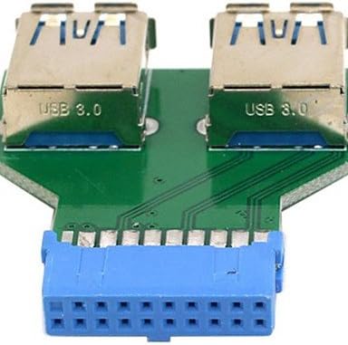 CY Двойна Гнездо такса USB 3.0 - 20 Пин Pinboard