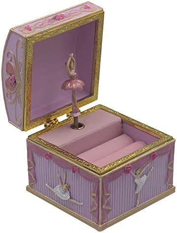 Singeek Музикална Ковчег за Балерини в опаковка на подаръка с Кутия за Бижута, Музикални Ковчег С ръчно Рисувани Лебедово