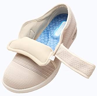 ZUMEIJIA/ Дамски обувки за диабетици; Ежедневни Регулируема обувки за ходене; Широка обувки за възрастни хора