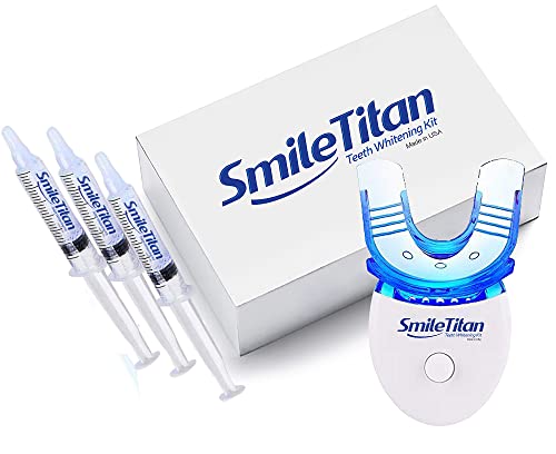 Комплект за избелване на зъби Smile Титан с led подсветка, 3 Гел за бързо избелване на зъбите с бензоил пероксид.