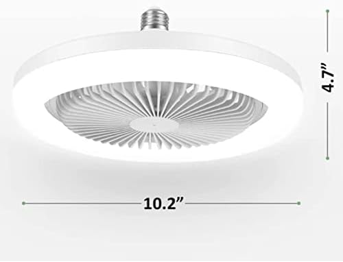 Вентилатор на тавана Onlyliua с подсветка, Нископрофилни вентилатори скрит монтаж с 3 скорости на вятъра, Безшумен вентилатор, който предпазва очите led източник на свет
