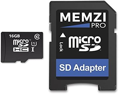 MEMZI PRO 16 GB 90 MB/s. Карта памет Micro SDHC клас 10 с адаптер за SD за екшън камери GoPro Hero7, Hero6, Hero5,