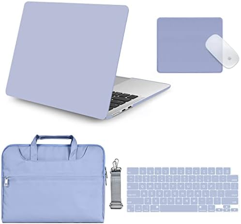Seorsok е Съвместим с 13,6-инчов корпус MacBook Air 2022 издаване A2681 с чип M2 Touch ID, пластмасов твърд корпус, чанта за носене и капака на клавиатурата лавандово-сив цвят.