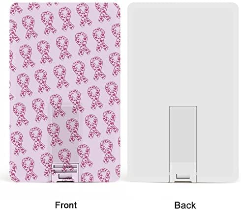 Розовата Лента Информираността за рака на гърдата Кредитна Карта USB Flash Персонализирана Карта с Памет Key Storage Drive 32G