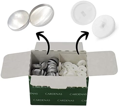 Карденас - Комплект от 144 алуминиеви копчета с самоклеющимся покритие - Копчета от плат със собствените си ръце - Копчета за