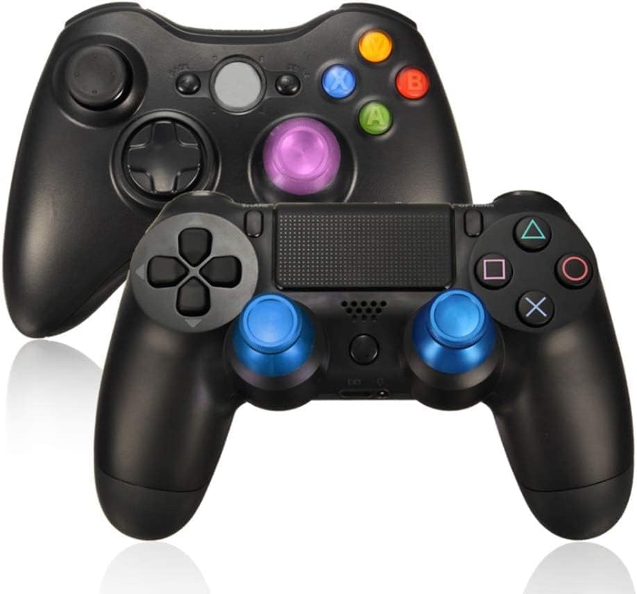 Метален Аналогов Капачка за Джойстик, с форма на гъба Капачки за палец, Капачка, за PS4 PS3 Xbox One, Капачка за улавяне на палеца (Метален Зелен)