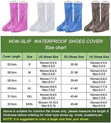 Водоустойчив калъф за обувки PATIKIL S, 1 Двойка от PVC, за Многократна употреба Нескользящие Галоши, Непромокаеми Галоши, Зимни Обувки, Протектор на мълния за една Дъждо?