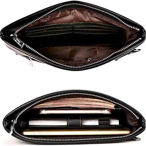 Черно Клатч WDBBY, Луксозен Портфейл за мъже и Жени, Кожена Чанта-клатч за Ежедневна употреба или за Пътуване