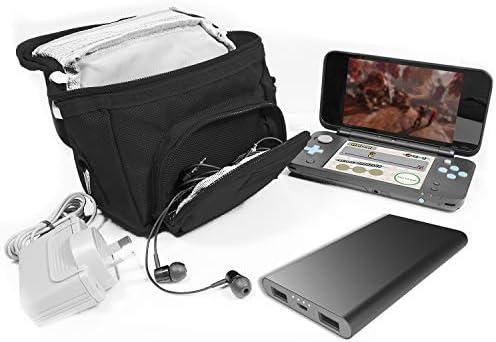 Пътна чанта G-ХЪБ с пагон, дръжка за носене, Линия за колан на автомобила за конзоли Nintendo DS DS / 3DS / DS Lite / 3DS XL / DSi - Черно