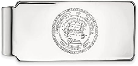 Скоба за пари с емблемата на Илинойс (бяло злато 14 карата)