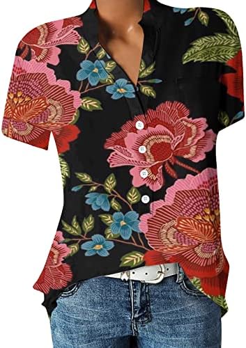 Дамска Риза с копчета, Модерни Ежедневни Блузи, Ризи с къс ръкав и Принтом, Пуловер, Тениска, Къса Блуза, S-3XL