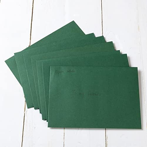 50 X 5 x 7 Цветни Самозалепващи Пликове за сватба, Покани за партита, Поздравителни картички, Реклами, Снимки, 5,24 х 7,21 инча (тъмно зелен)