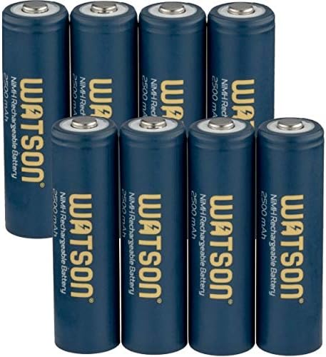 Акумулаторни батерии Уотсън AA NiMH (2500 mah, 1,2 В, 8 бр.)