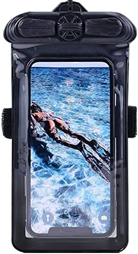 Калъф за телефон Vaxson Черно, Съвместим с водоустойчив калъф vivo Y55 5G Dry Bag [Без защитно фолио за екрана]