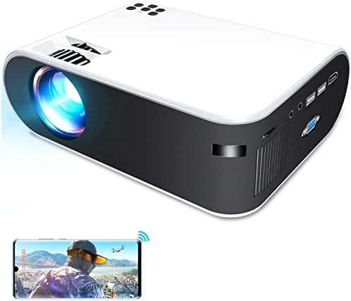 Мини Проектор С поддръжка на 1080P Домашно кино, Шрайбпроектор, Съвместими с HDMI, VGA, USB, Лаптоп, Външен Преносим