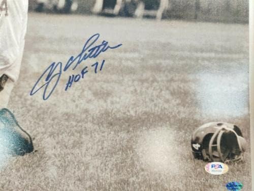Снимка с автограф от Ю А. Титтла 16x20 с автограф w / HOF New York Giants PSA / DNA AK22358 - Снимки NFL с автограф