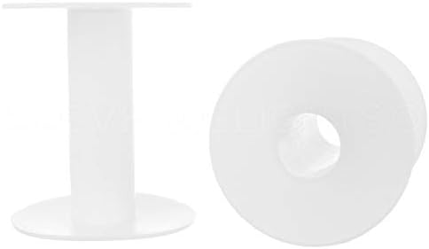 16 Опаковки - Бяла Пластмасова спирала CleverDelights 3 инча - Празни Макари - Нитяной Кабел За Бродерия, Жично Въже, Верига