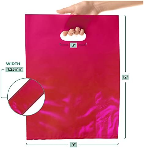 100 Опаковки 9 x 12 дебелина 1,25 mils от розово лъскава пластмаса за търговците на дребно - Химикалки с разположени