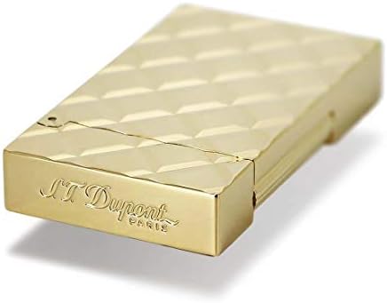 S. T. Dupont Ligne 2-тънка запалка от стеганого жълто злато