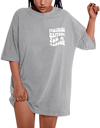 Ризи Dry Tech, Дамски Графична Мода Тениска с надпис Drop, Тениска с Големи принтом на рамото, Дамски блуза