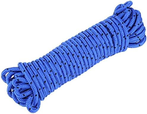 XBWEI 20 М Подсигурен въже за Катерене на открито, 8 мм, Охлаждаща Бельевая въжета за сушене на дрехи, Дебела, устойчива на плъзгане, ветрозащитная (Цвят: синьо размер: 1)