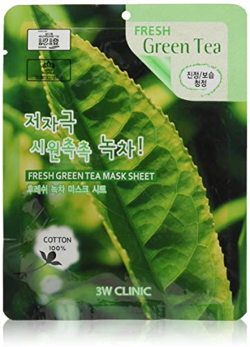 Маска за лице 3W Clinic 3w clinic mask sheet - свеж зелен чай, 1