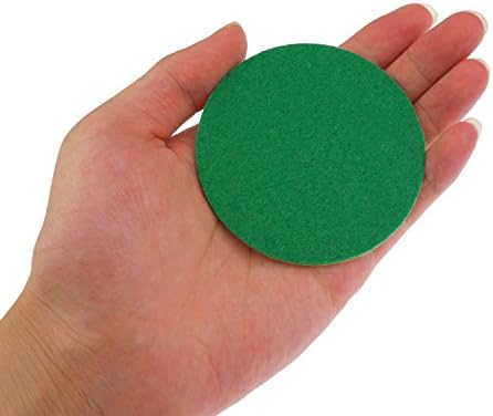 Kasteco 6 Опаковки Войлочных тампони за Чук за Аэрохоккея с Самоклеящимся покритие, Зелен, 74 мм