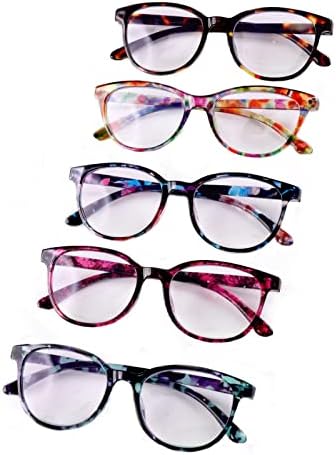 mingial Очила за четене със Синя Светлина за Жени/Мъже, 5 Опаковки, Компютърни Очила за четене, UV-Блокер,