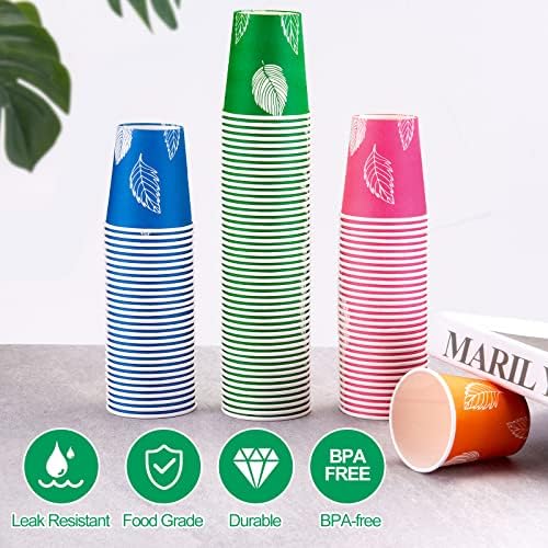 За еднократна употреба Хартиени Чаши KGKTU 500 в опаковка по 5 грама, Малки Чаши за Еднократна употреба, Цветни Малки Чаши за Изплакване на устата, Мини-Картонени Чаши з?