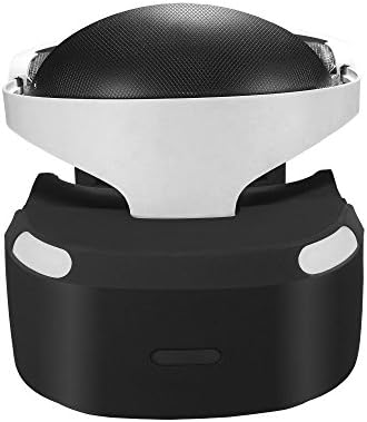 3D Стъклен Защитен Силиконов калъф за защита на очите за слушалки PSVR PS VR + 2 елемента Силиконов Защитен калъф за контролера на движение на Sony PS VR Move (Red-червен)