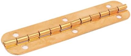 X-DREE 66 mm x 15 mm Правоъгълна форма Сгъваеми врати, носеща тръба, тръбна линия на златни тонове (Форма на пряка форма на 66 мм x 15 мм Родамьенто пуерта, поддающаяся извивкат
