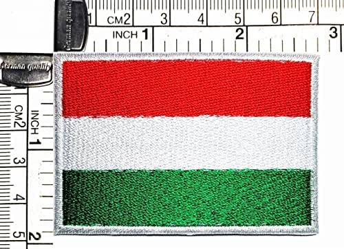 Салфетки Плюс 2 елемента. 1.7X2.6 инча. Нашивка с Флага на Унгария, Тактически Апликация с Военните Флага, Ленти
