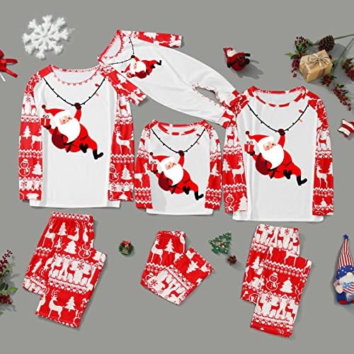 Забавна Коледна Пижама DIYAGO 2022, Същите тениски с Дълъг ръкав и Панталони, Семеен Пижамный Комплект, Празнична Забавна нощница