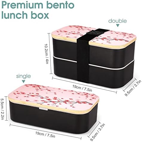 Обяд-Бокс Cherry Blossom Bento Херметични Контейнери за храна Bento Box с 2 Отделения за Пикник в офиса
