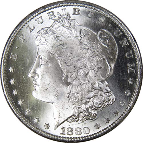 Монета на 1880-те години на Morgan Dollar BU Very Choice от необращенного монетния двор на Щата 90% Сребро на стойност