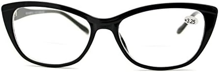 Очила с прозрачни лещи PASTL с бифокальными лещи за четене, женски правоъгълни котешко око