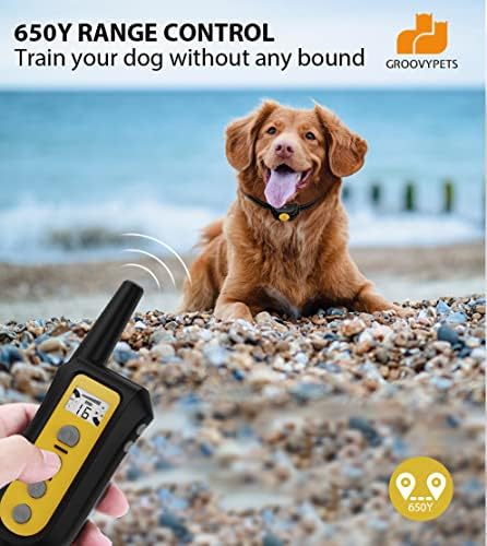 Дистанционно нашийник за дресура на кучета на 650 ярда с автоматична защита от лай, хуманни звуков сигнал,
