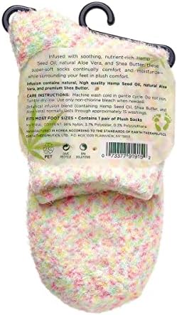 Плюшени чорапи Earth Therapeutics с масло от семена на канабис - Праскова Конфети (1 чифт) Peach Confetti
