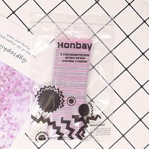 Honbay 100ШТ Инструмент за дизайн на ноктите, Мини Двустранни Пилочки за нокти Emory Boards за Домашна и Професионална употреба