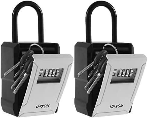 Кутия с ключалка за ключове, Много Голяма Кутия За съхранение на ключове UPXON с Възможност за нулиране на код е 4-Цифрен и Брава за ключовете от колата, Ключовете от вк