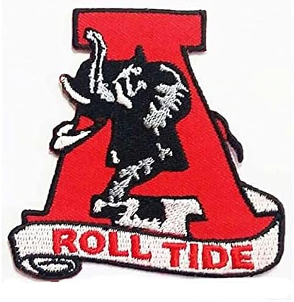 Canin -Алабама - Спортна Нашивка с логото на Crimson Roll приливи и отливи, на Бродирани Гладене на Тъкани