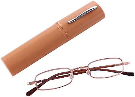 Портативни мини-очила за далекогледство, очила за далекогледство от синия светлинен стъкло за мъже и жени (+ 300, злато)