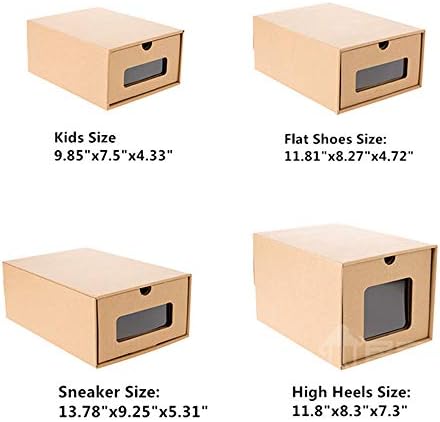 Картонени Кутии за обувки Shozafia, Штабелируемая Прозрачна Кутия за обувки за съхранение с Капак, Опаковка от