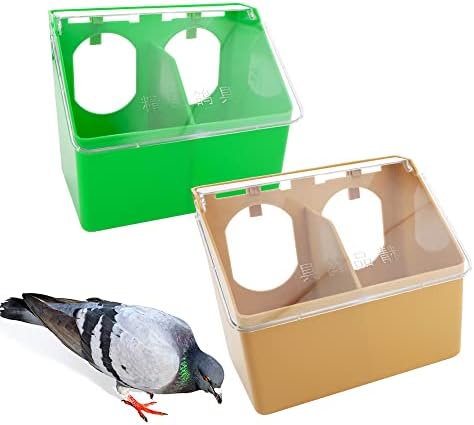 DQITJ 2 бр. Пластмасови Ясла за Гълъби, храни за Гълъби, Подвесная кутия за Хранене на Домашни Птици, Гълъб, Папагал, Вълнисто